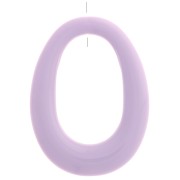 44x33mm Hollow oval pendant in opaque resin - Lavender x1