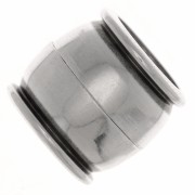 Magnetic clasp 15x14 mm for 10 mm cord - Antique silver plating x1|raw }}