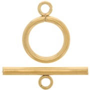 Clasp T for bracelet or necklace 14 mm Stainless steel 304L Gold x1|raw }}