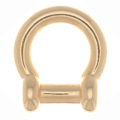 Pendant style manila clasp 20x18 mm - Gilded with fine gold x1