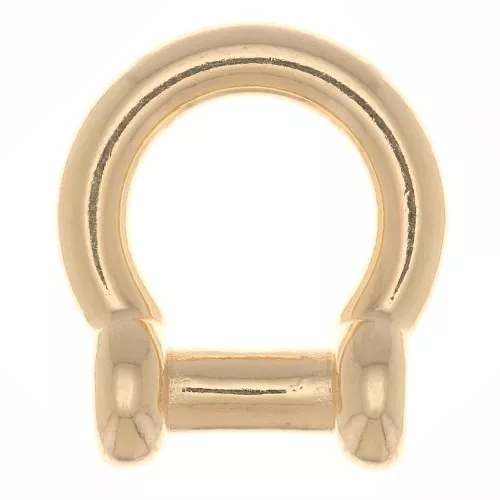 Pendant style manila clasp 20x18 mm - Gilded with fine gold x1