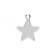 Silver charm Star 10mm to engrave x1