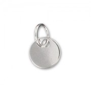 Silver medal charm 7mm to engrave x1|raw }}
