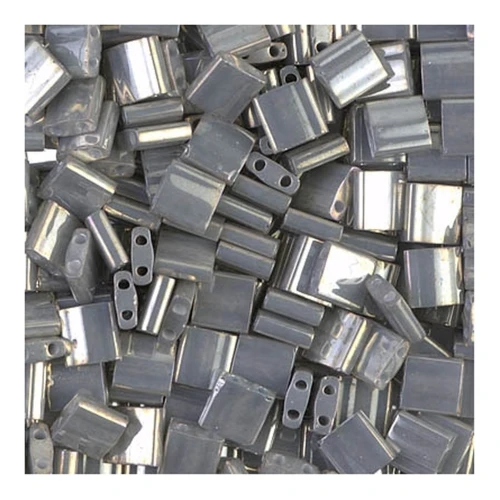 Miyuki Tila Beads 5x5x1.9 mm TL-1865 - Op Smoke Gray Luster x10g