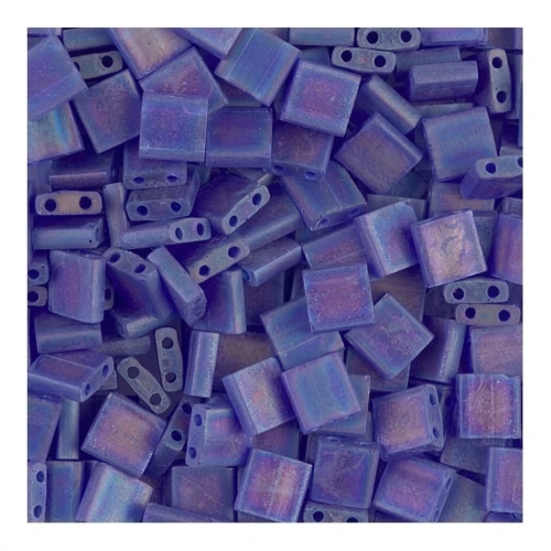 Miyuki Tila Beads 5x5x1.9 mm TL-0151FR - Mat Tr Cobalt AB x10g