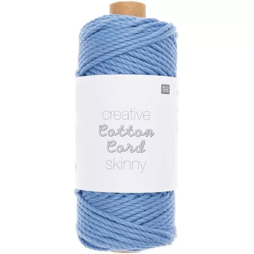 3mm Macramé cotton cord - Creative Cotton Cord Skinny - Blue x 55m