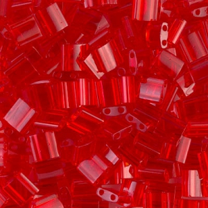 Miyuki Tila Beads 5x5x1.9 mm TL-0140FR - Mat Tr Red Orange AB x10g