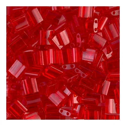 Miyuki Tila Beads 5x5x1.9 mm TL-0140FR - Mat Tr Red Orange AB x10g