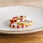 Miyuki Tila Beads 5x5x1.9 mm TL-0140FR - Mat Tr Red Orange AB x10g