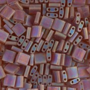 Miyuki Tila Beads 5x5x1.9 mm TL-0134FR - Mat Tr Dark Topaz AB x10g