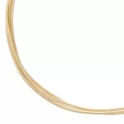 Flexible round wire 1.25 mm - Gold filled (rolled gold) x1m