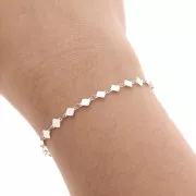 4mm 925 Sterling silver Fancy chain 925 x50cm