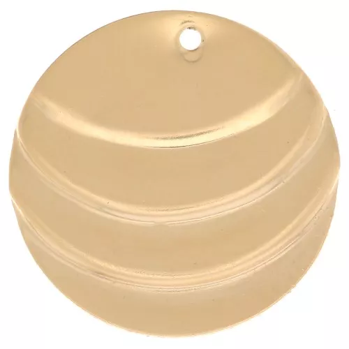 18mm Gold filled Round worked sequin - wave effect x1