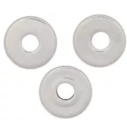 6x1mm Heishi flat discs Beads - Fine Antique Silver Plating x15