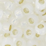 Toho seed beads 8/0 TO8R2100 - Milky White Silver Lined|raw }}