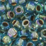 Toho seed beads 8/0 TO8R995 - Raimbow Aqua Gold Lined