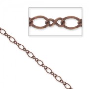 Chain flat links 2,8mm Copper tone x1m|raw }}