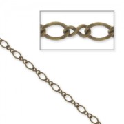 Chain flat links 2,8mm Bronze tone x1m|raw }}