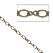 Chain flat links 2,8mm Bronze tone x1m