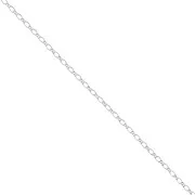 Chain flat links 2,8mm fine silver plating x1m