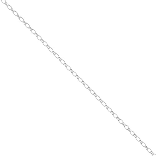 Chain flat links 2,8mm fine silver plating x1m