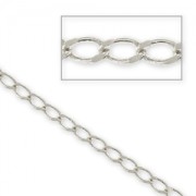 Bilbao Chain 2,5mm Rhodium tone x1m|raw }}