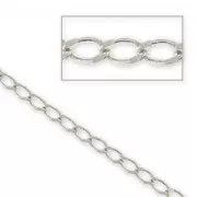 Bilbao Chain 2,5mm Rhodium tone x1m
