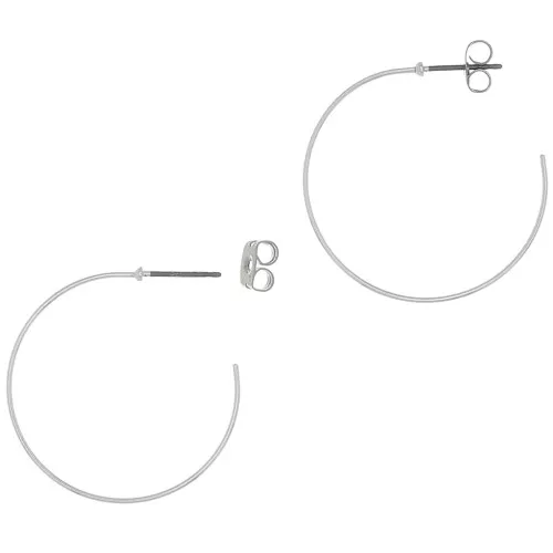 430 Stainless Steel 28mm Hoop earrings to decorate x2
