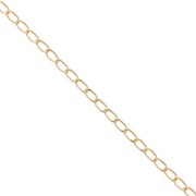 Curb links chain 2,8mm fine Gold plated x1m