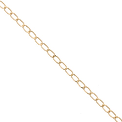 Curb links chain 2,8mm fine Gold plated x1m