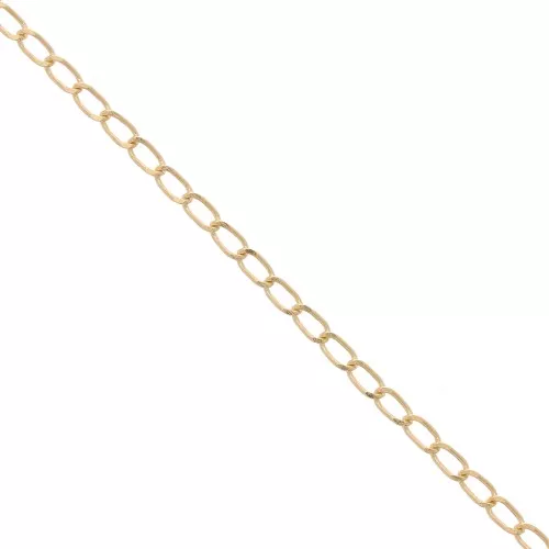 Curb links chain 2,8mm fine Gold plated x1m