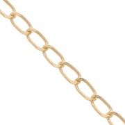 Curb links chain 2,8mm fine Gold plated x1m