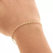 Curb links chain 2,8mm fine Gold plated x1m