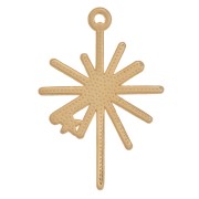 36x25mm North Star Pendant - Fine gold plated x1