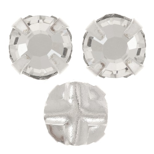 Sew-on rhinestones 4mm Crystal  x10