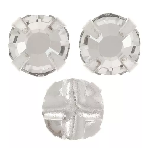 Sew-on rhinestones 4mm Crystal  x10