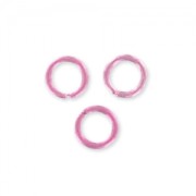 Aluminium Jumprings open  5x0.8mm Light Rose x100|raw }}