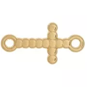 22x11mm 2-ring cross Connector - Fine gold plated x1