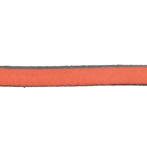 Leather lace 5x2mm Orange x30cm