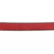 Lacet cuir 5x2 mm Rouge x30cm