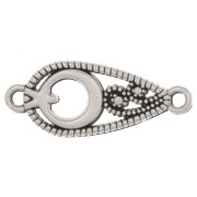 21.5x9mm arabesque drop connector - Antique fine silver plating x1|raw }}