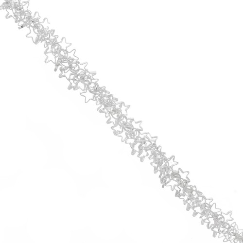 Chain stars Hollow 7mm Silver tone x 1m