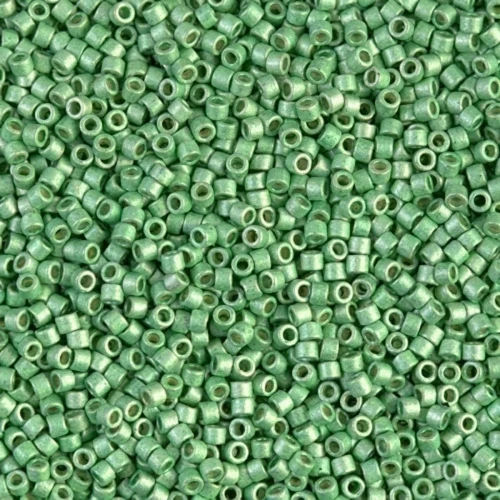 Miyuki Delica Duracoat 11/0 DB1844F - Galvanized Mat Dark Mint Green x8g