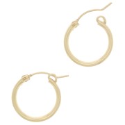 18.5mm Gold filled hoop earrings to decorate x2|raw }}