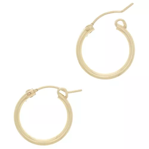 18.5mm Gold filled hoop earrings to decorate x2