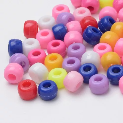 8x6mm Pony beads assortment - Multicolored x50