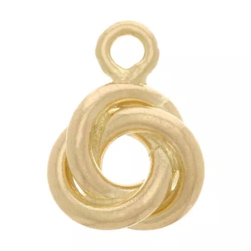 6x5mm Gold filled Mini charm 3 interlaced rings x1