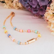 9x6mm Large hole beads - Pony beads - Blue x50