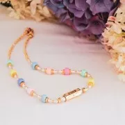 9x6mm Large hole beads - Pony beads - Mustard x50