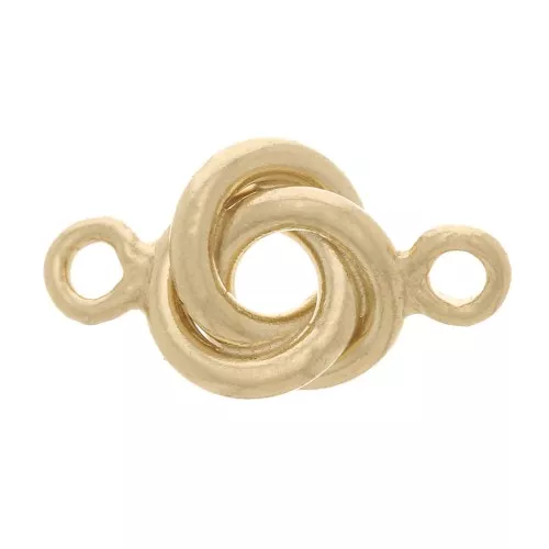 8x4.5mm Gold filled 3 Interlaced rings connector x1